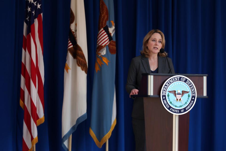 Deputy Defense Secretary Kathleen Hicks assumed several authorities from Defense Secretary Lloyd Austin on Jan. 2. (Photo by Alex Wong/Getty Images)