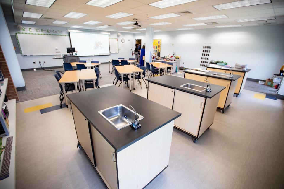 The biology classroom at Tallahassee Collegiate Academy as seen on Monday, Aug. 7, 2023. 