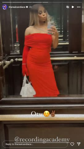 <p>Candiace Dillard-Bassett/ Instagram</p> Candiace Dillard-Bassett takes a selfie on her way to Tuesday's event