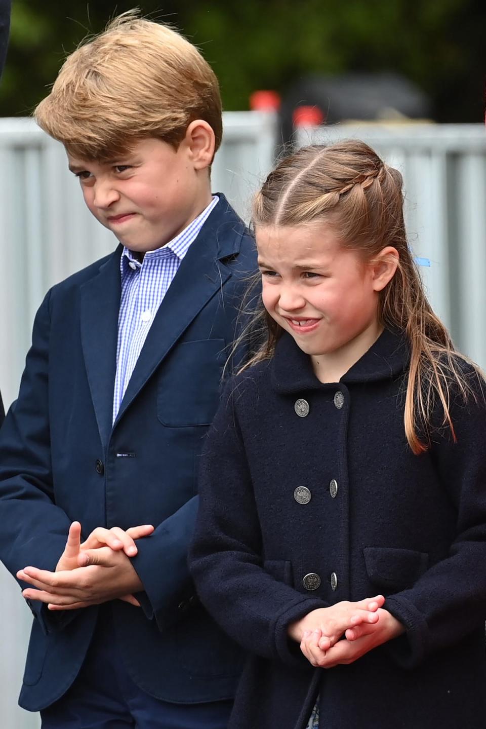 Prince George and Princess Charlotte during a visit to Cardiff Castle (Getty Images)