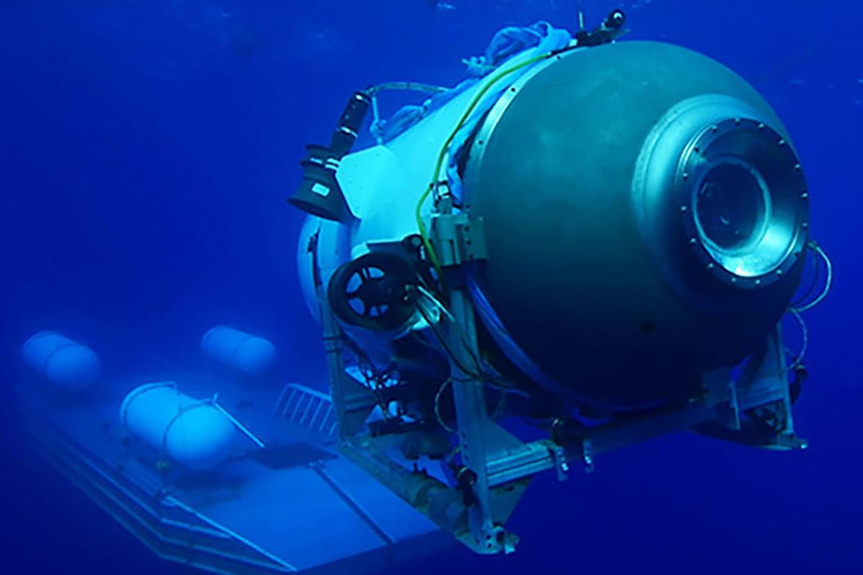 Search teams have found the tail cone and parts of the pressure hill in a debris filed underwater (OceanGate Expeditions/PA) (PA Media)