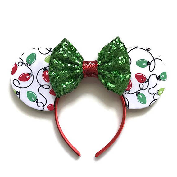 Picture of Christmas Lights Minnie Mouse Ears