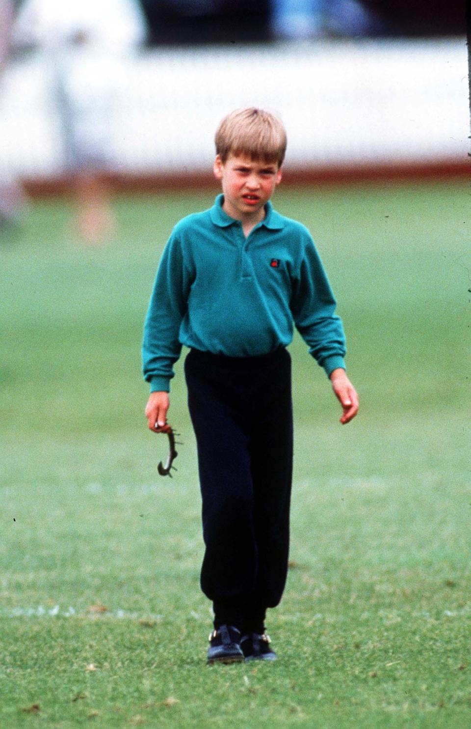 <p>A young Prince William at Cirencester Polo Club, June 1989. The prince has become a keen polo player. (Getty Images)</p> 