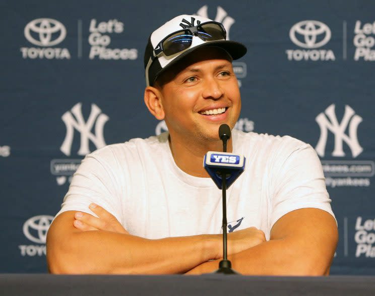 Alex Rodriguez has excelled behind the microphone. (Getty Images/Christopher Pasatieri)