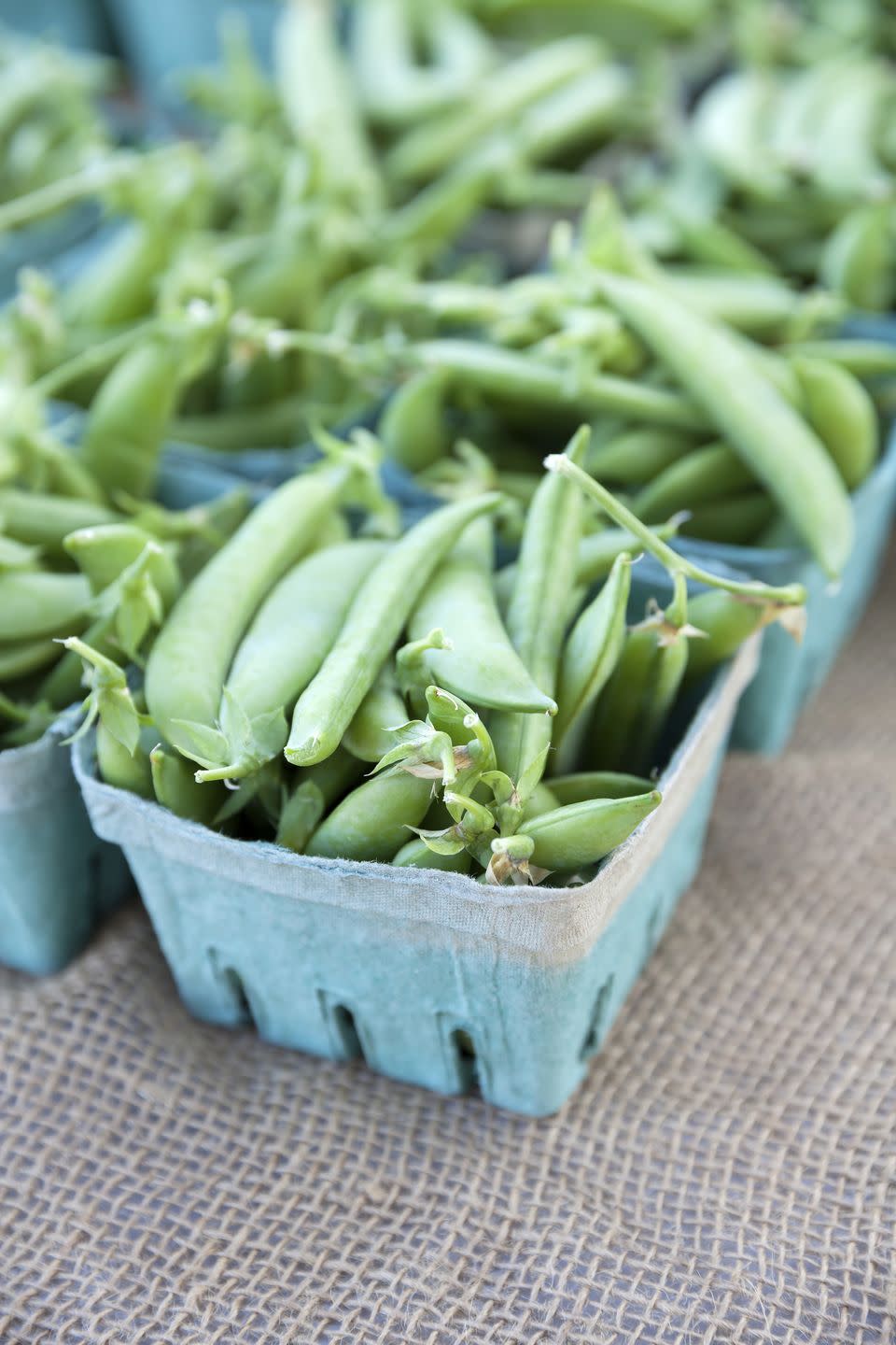 sugar snap peas at a farmer's market