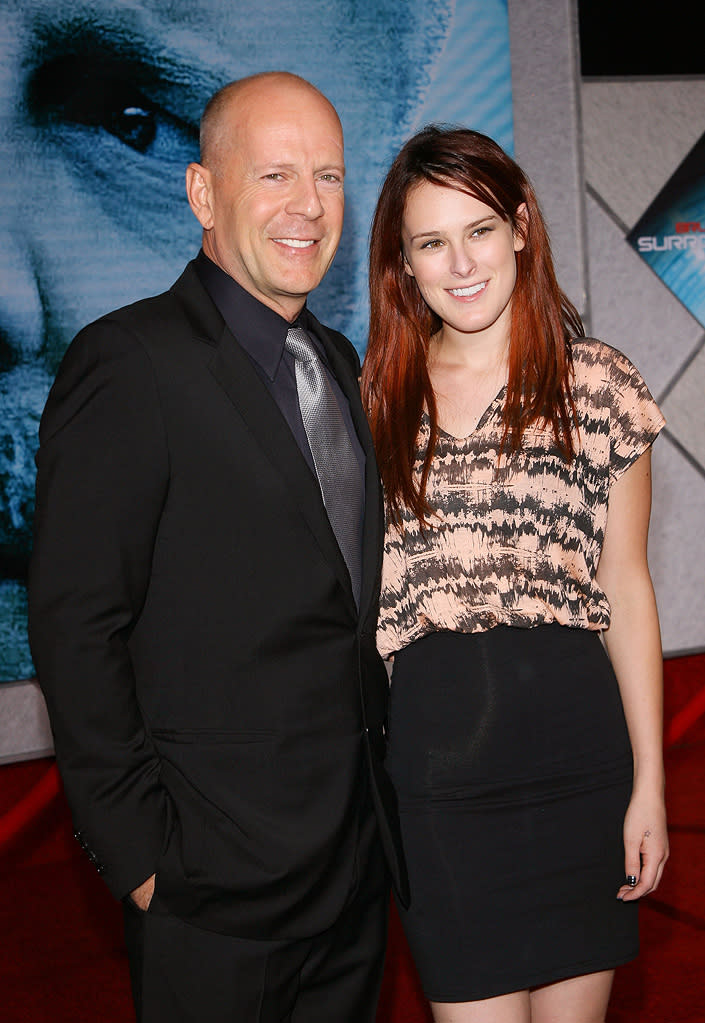 Surrogates LA premiere 2009 Bruce Willis Rumer Willis