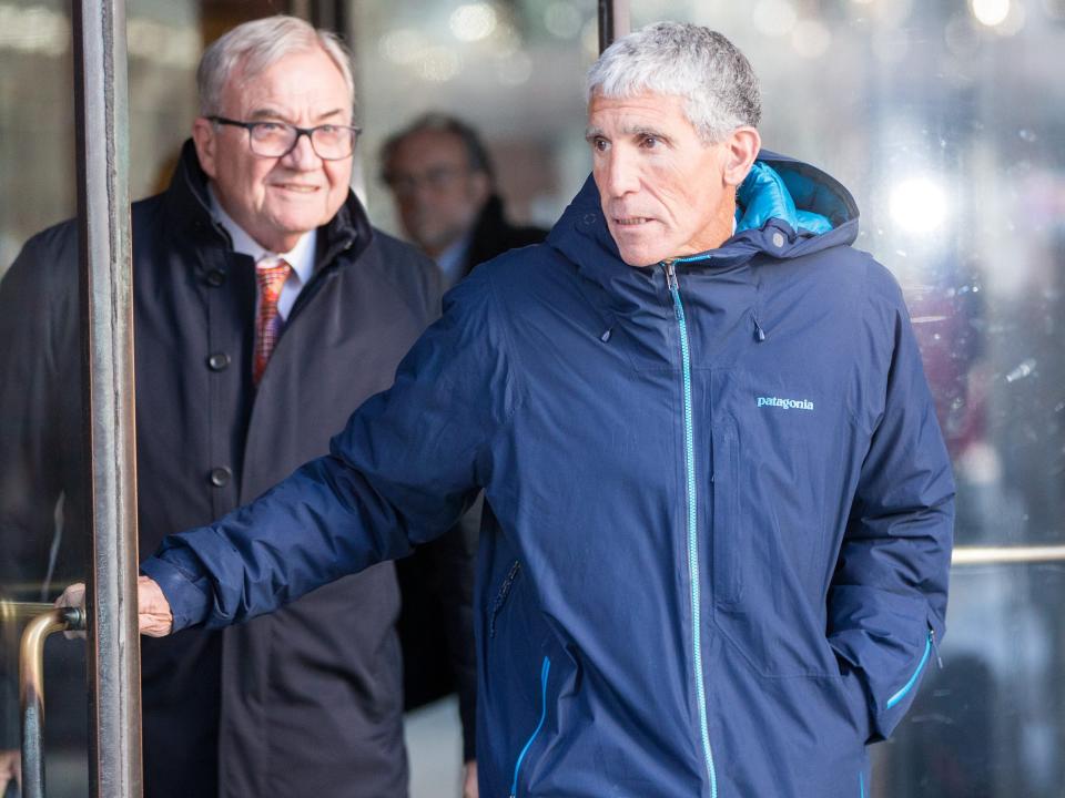 William "Rick" Singer leaves Boston Federal Court after being charged with racketeering conspiracy, money laundering conspiracy, conspiracy to defraud the United States, and obstruction of justice on March 12, 2019 in Boston, Massachusetts. Singer is among several charged in alleged college admissions scam.