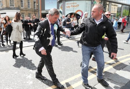 Nigel Farage and Brexit Party candidates campaign in Newcastle