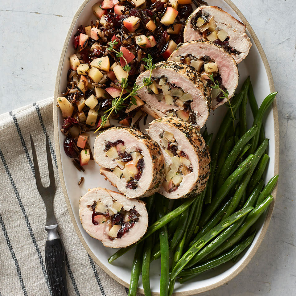 Stuffed Pork Loin with Wild Rice