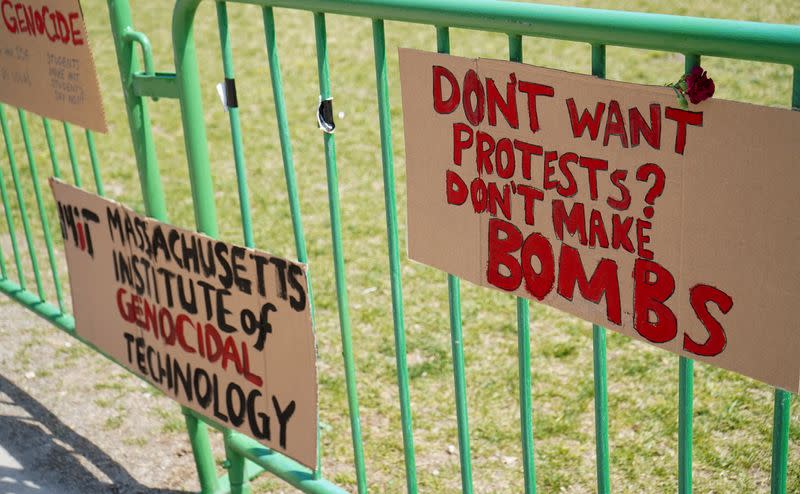 Protest encampment in support of Palestinians at MIT in Cambridge