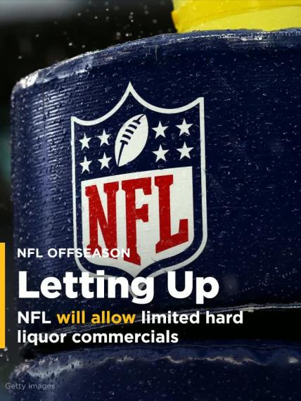 NFL will allow limited hard liquor commercials during games this season