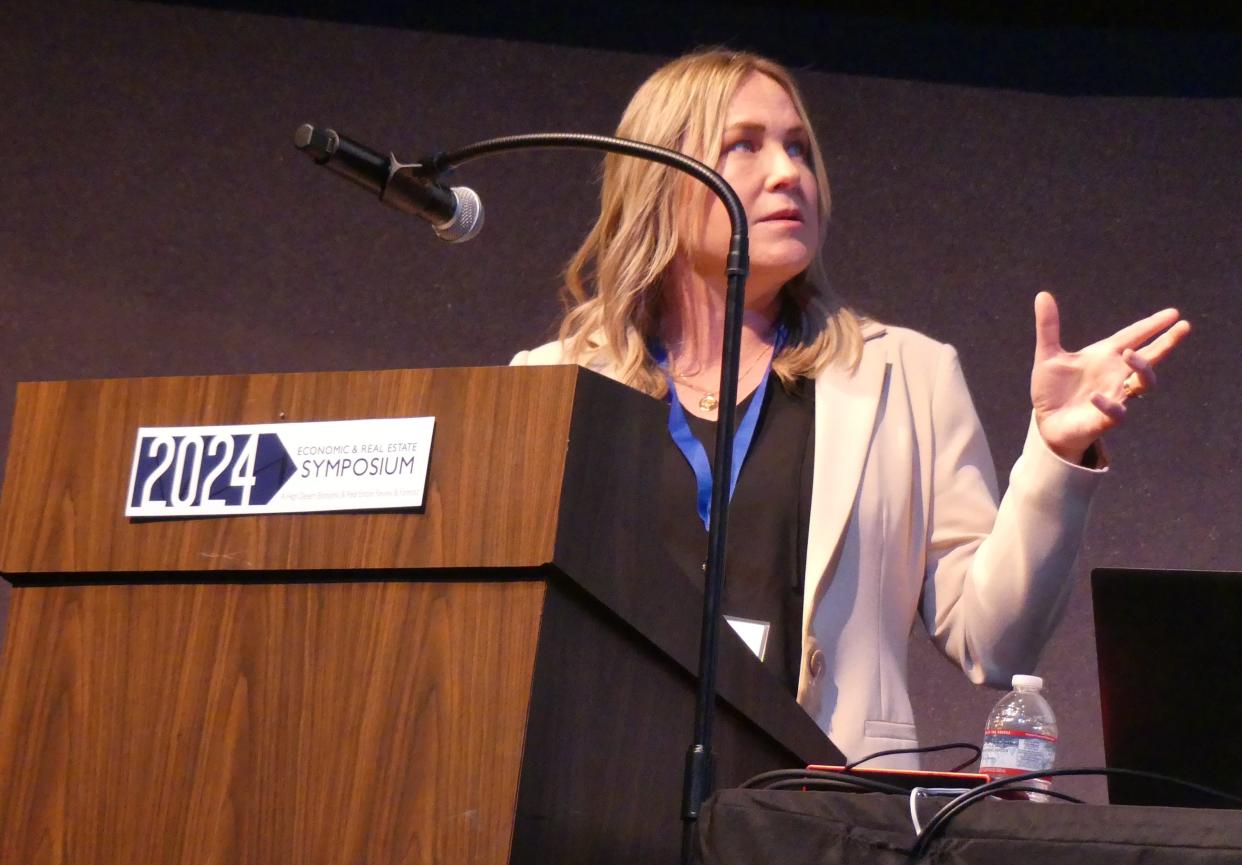 BNSF Executive Director of Public Affairs Lena Kent shares insights on the company’s $1.5 billion Barstow International Gateway at the 11th annual High Desert Economic and Real Estate Symposium & Forecast on Thursday, March 14, 2024.