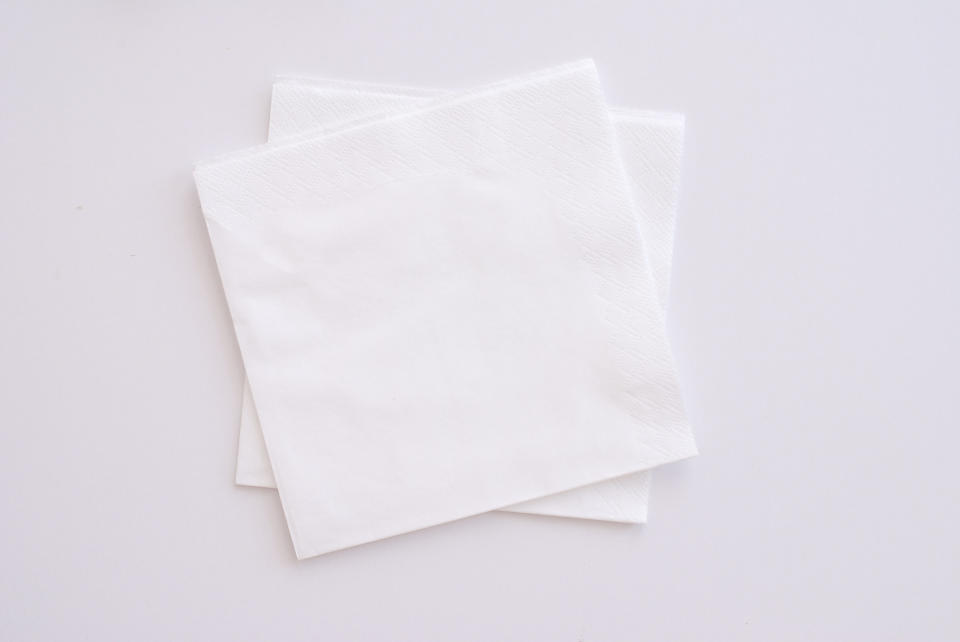 A stack of napkins