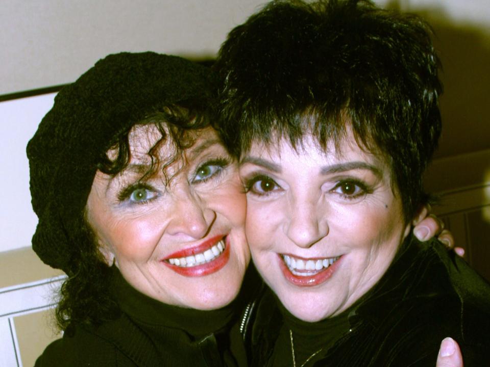 Chita Rivera and Liza Minnelli during Chita Rivera "A Dancer's Life" on Broadway