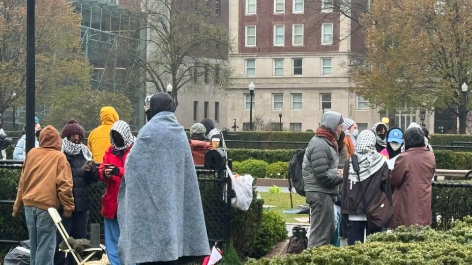 The Columbia University campus on Thursday morning, April 18, 2024. Robert Miller