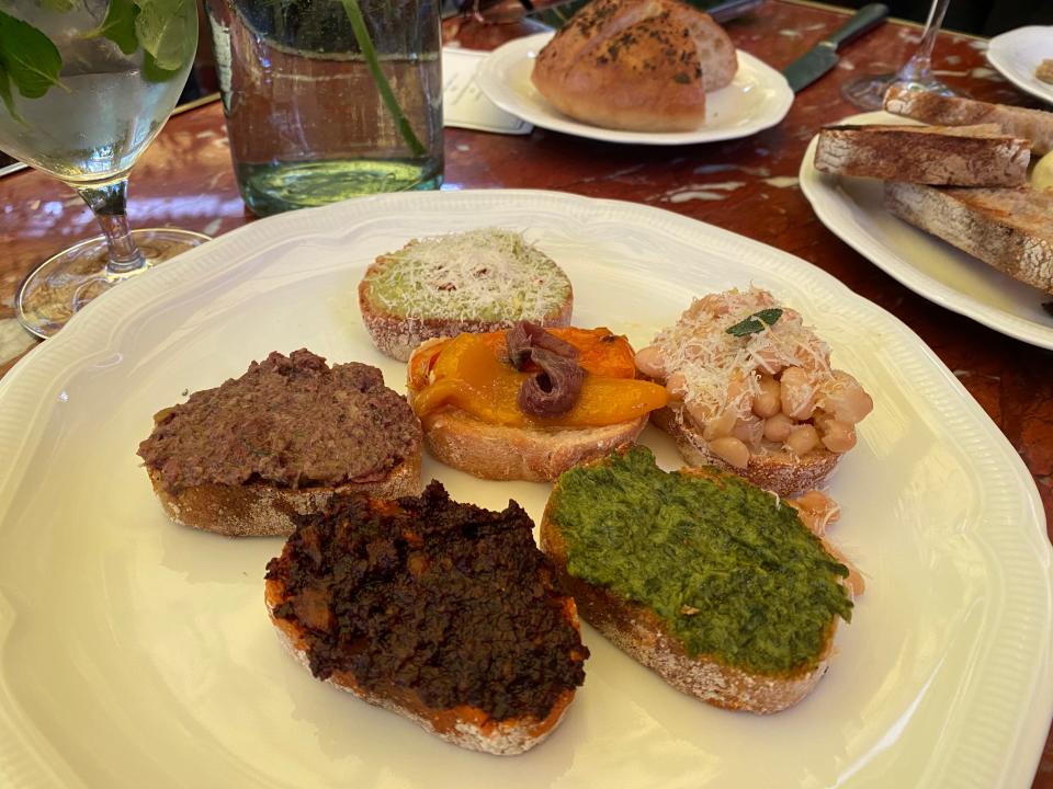 Plate at Bella Aurora restaurant in Mexico City