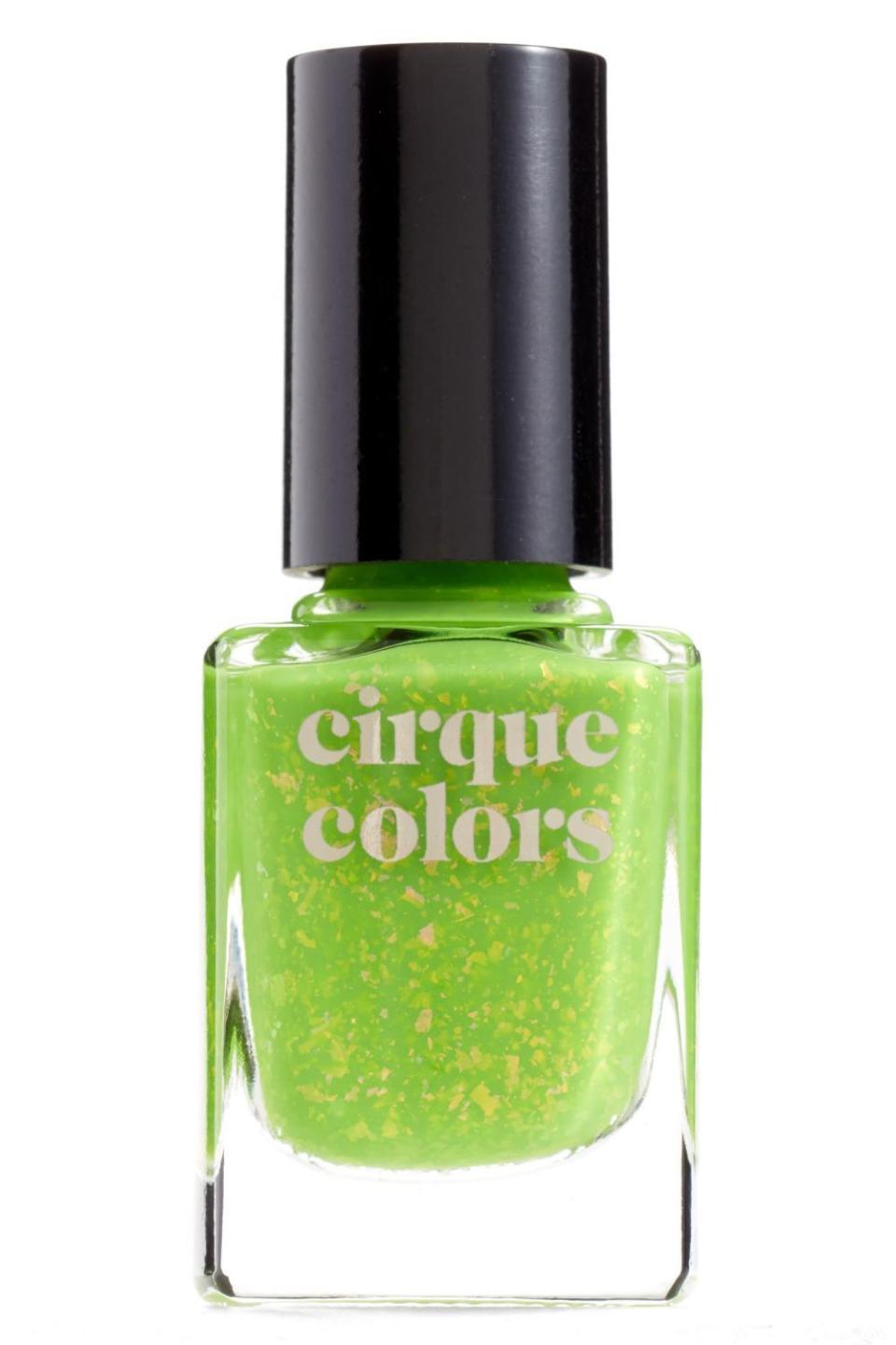 13) Cirque Colors Iridescent Nail Polish in Sour Punch