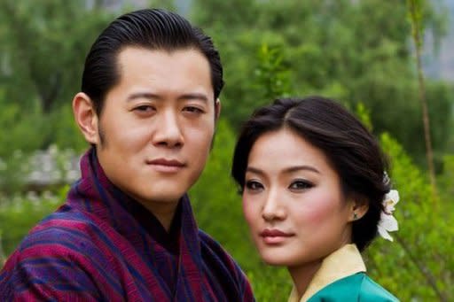 This undated handout photograph received from His Majesty's Secretariat on May 201 shows the King of Bhutan, Jigme Khesar Namgyel Wangchuck and the future Queen of Bhutan, Jetsun Pema. The 31-year-old king of Bhutan, an Oxford-educated bachelor crowned in the remote Himalayan country in 2008, set up another royal wedding on May 20, 2011 by announcing his engagement