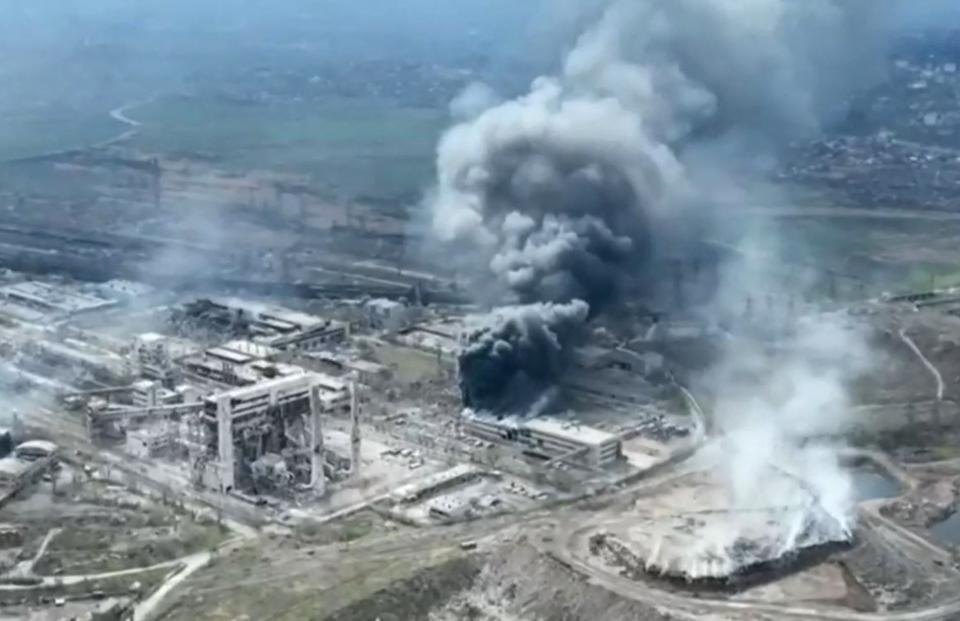 The Azovstal steel plant, which has come under Russian attack (Mariupol City Council/AFP via Ge)