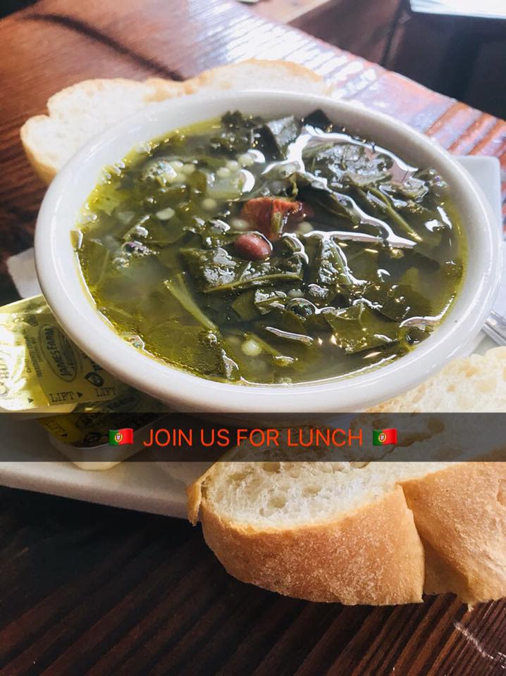 Kale soup ready to warm you up at Tia Maria's European Cafe in New Bedford.