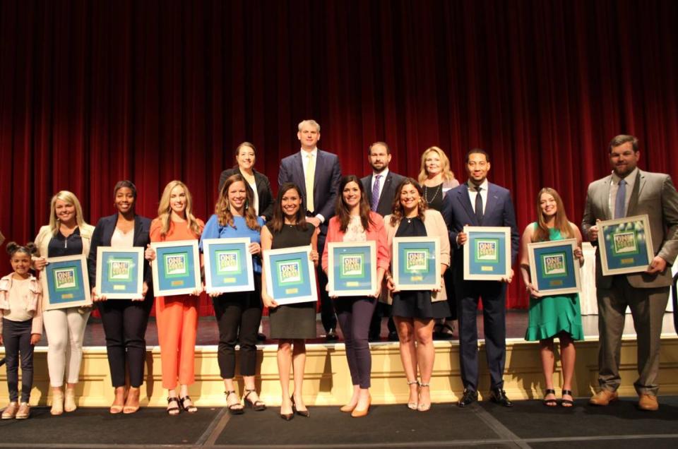The One Coast Top 10 leaders under 40 were honored by the Mississippi Coast Chamber of Commerce Tuesday during a ceremony at Beau Rivage Resort & Casino in Biloxi.