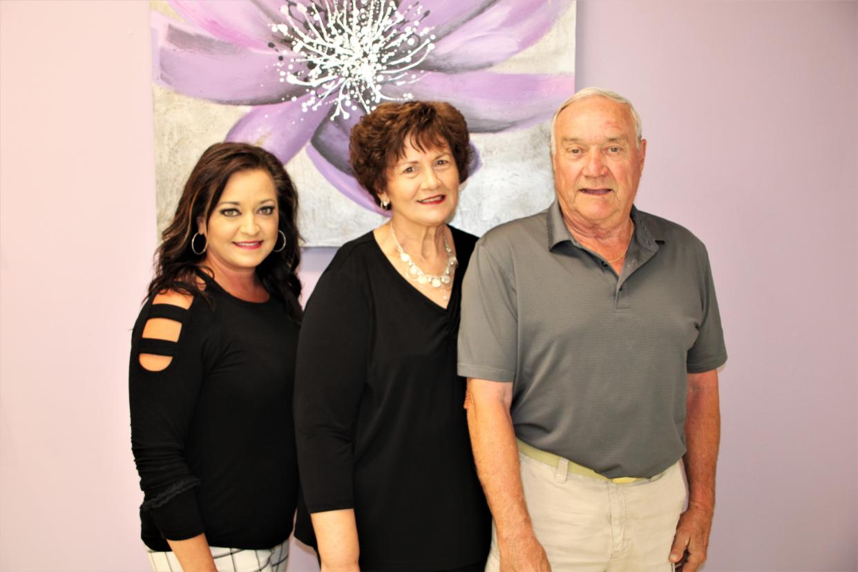 Sue Brammer, center, is the owner and operator of Today's Trend Salon, 708 E. Center St. in Marion. She is retiring from the business and the salon will close effective July 1. Shown with Sue are her daughter, Amy Johnson, and her husband, Perry Brammer.