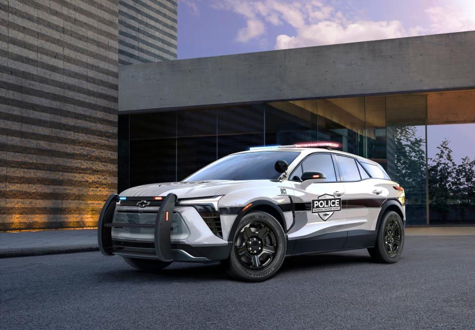 The Chevrolet Blazer EV electric SUV police edition.