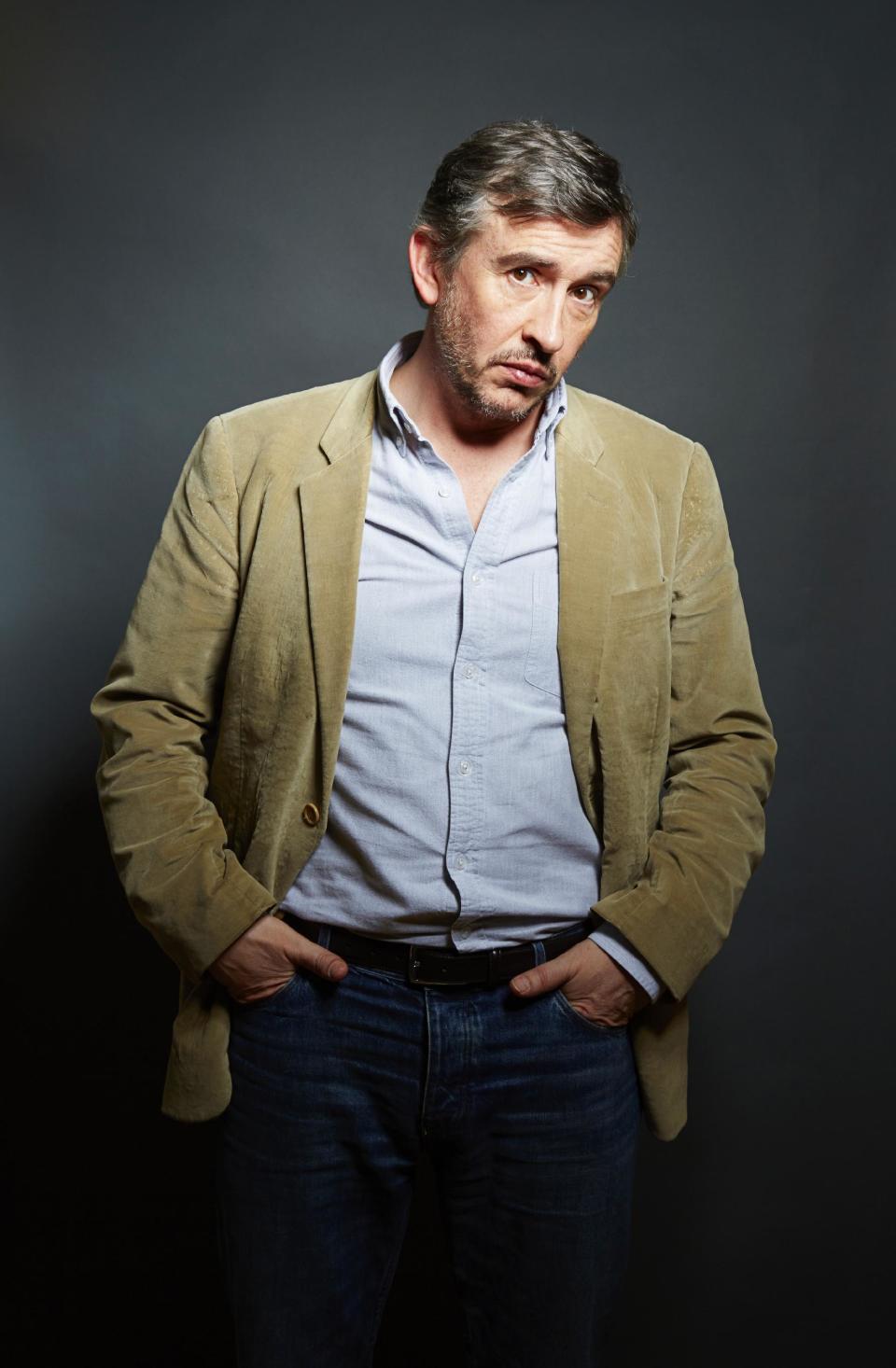 This April 2, 2014 photo shows English comedian, writer and actor Steve Coogan, from the upcoming film "Alan Partridge," in New York. (Photo by Dan Hallman/Invision/AP)