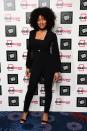 <p>This all-black ensemble teamed with pink nails is all kinds of levels of sophistication [Photo: PA] </p>