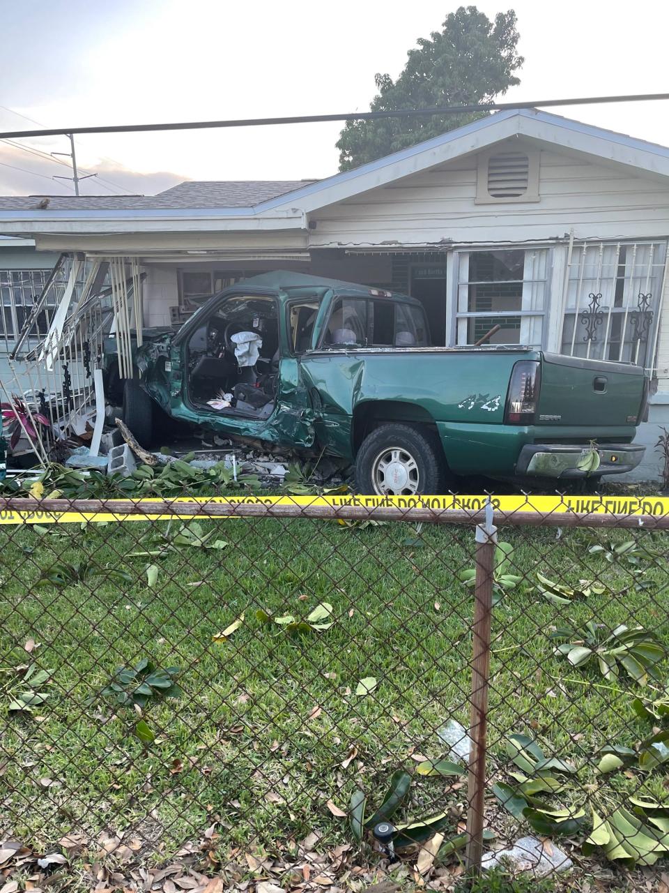 Police say Mayor Blake was not home at the time of the crash. 