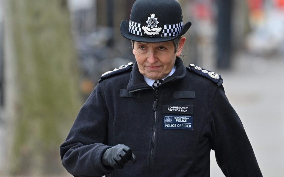 Dame Cressida Dick resigned as Metropolitan Police Commissioner in February 2022 - AFP