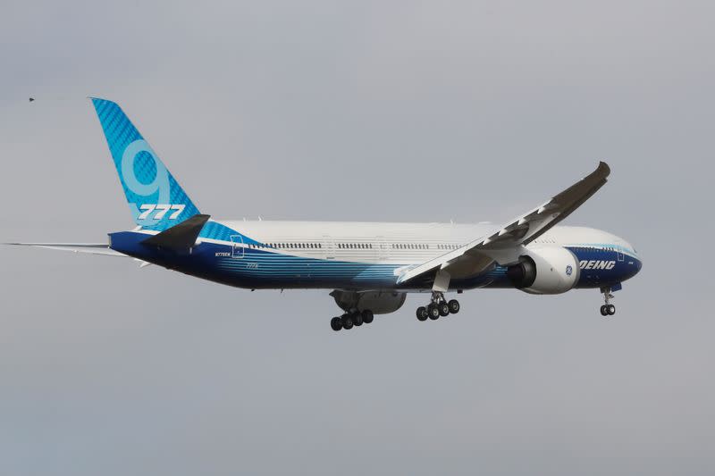 Boeing stages the first flight of its 777X plane outside Seattle