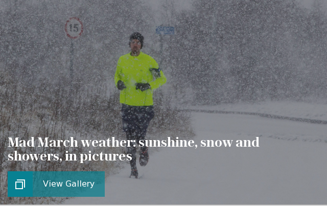 Mad March weather: sunshine, snow and showers, in pictures