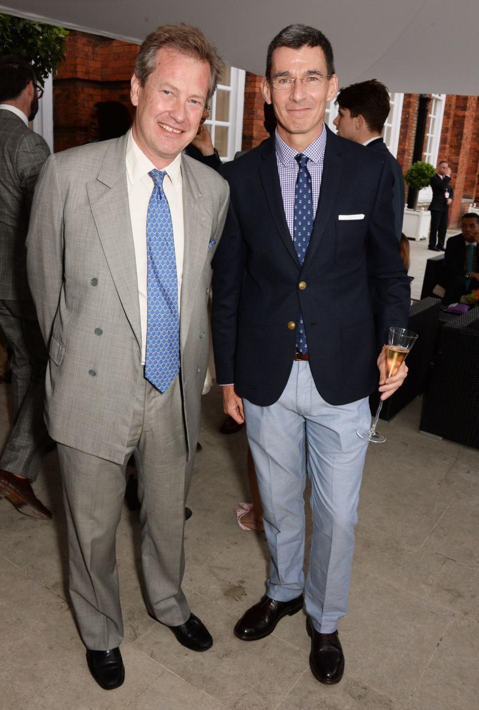 london, england june 19 lord ivar mountbatten l and chip bergh, president and ceo of levi strauss co, attend the drinks reception hosted by dockers, the san francisco based apparel brand, at kensington palace on the eve of dockers flannels for heroes cricket match on june 19, 2014 in london, england photo by david m benettgetty images for dockers