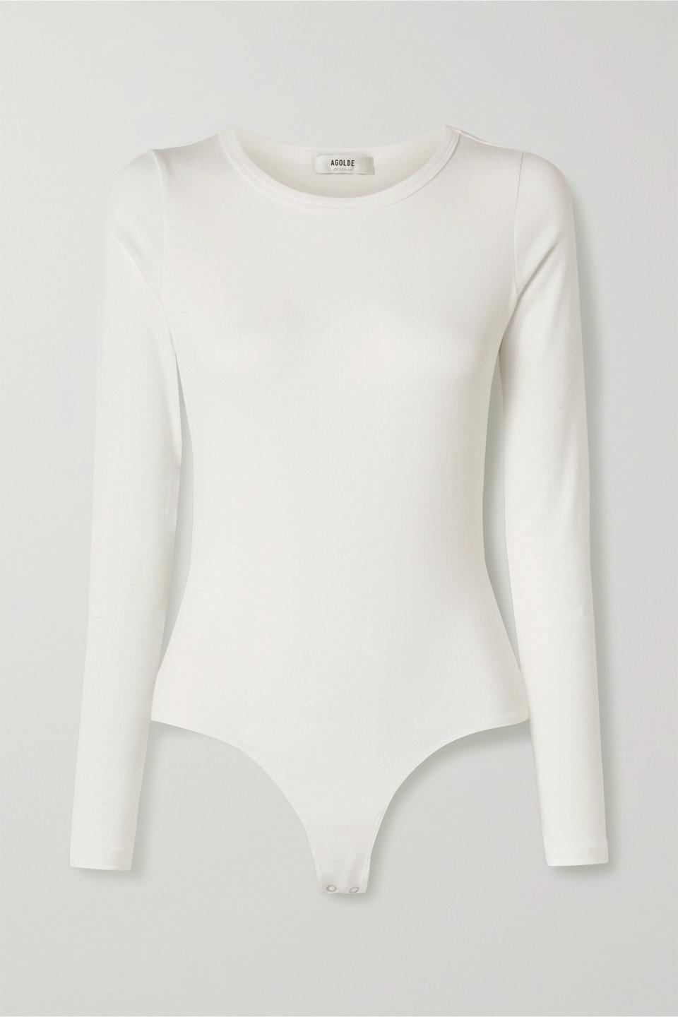 Leila ribbed stretch-Micro Modal and Supima cotton-blend bodysuit