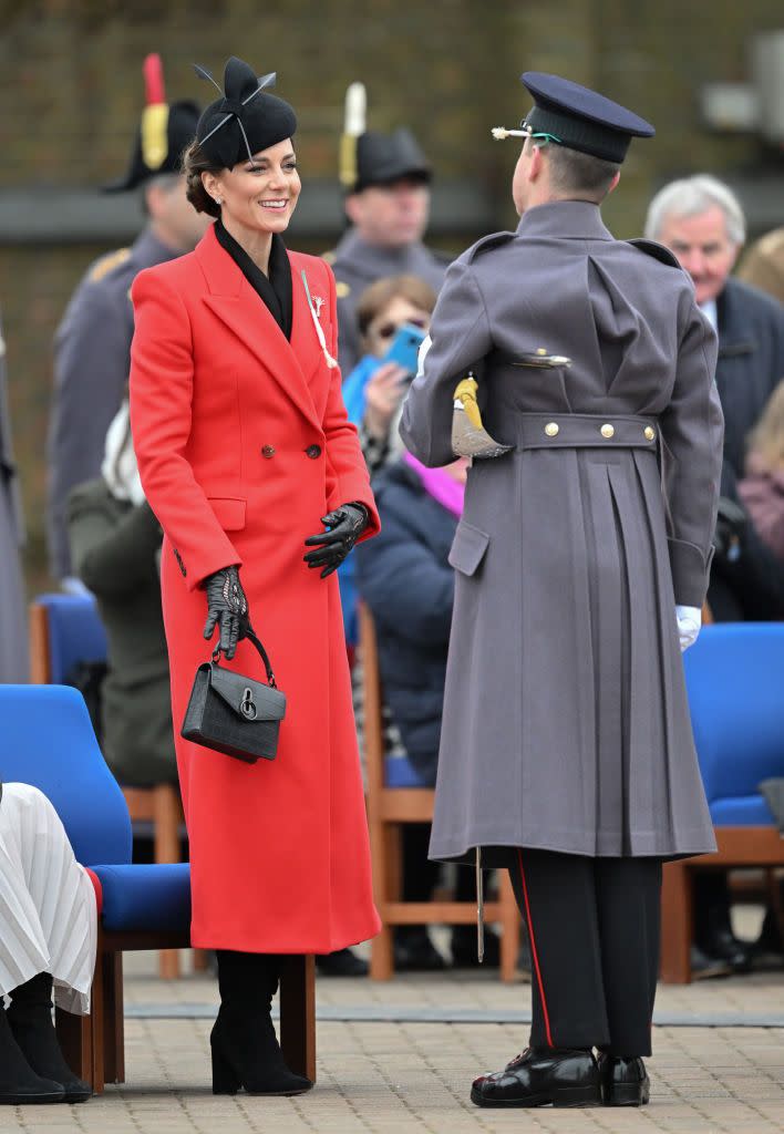 the prince and princess of wales visit the welsh guard