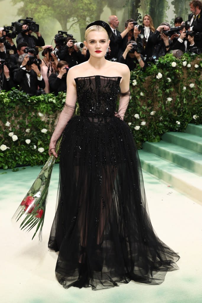 Gayle Rankin attends The 2024 Met Gala Celebrating "Sleeping Beauties: Reawakening Fashion" at The Metropolitan Museum of Art on May 06, 2024 in New York City.