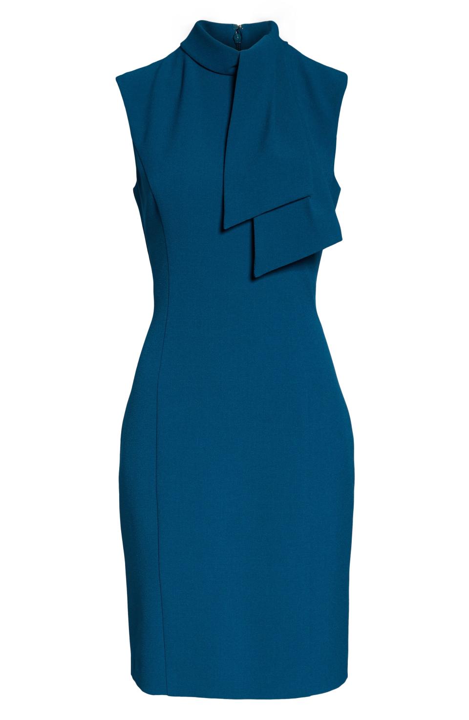 Tie Neck Sheath Dress