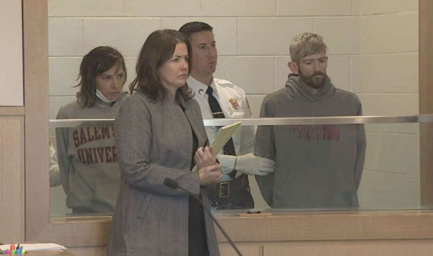 Michael Burke and Samantha Perry appeared in Lowell District Court on Nov. 5.