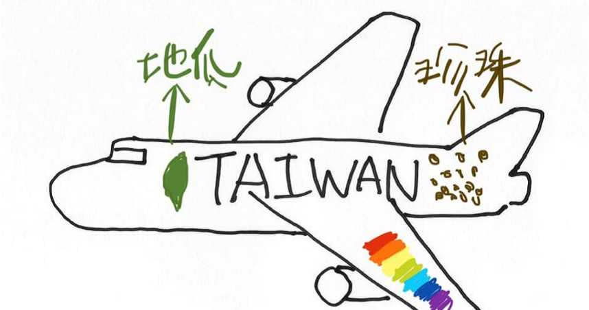 民進黨立委陳明文今日在臉書貼上飛機圖，並寫上大大「TAIWAN」字樣，點名總統蔡英文等人，幫忙飛機機身Ｐ圖。（圖／擷取陳明文官方臉書）