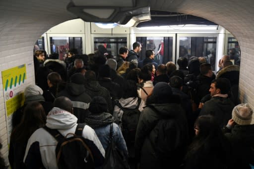 In Paris, only half of the 16 metro lines were running Wednesday, with most of the rest offering limited services