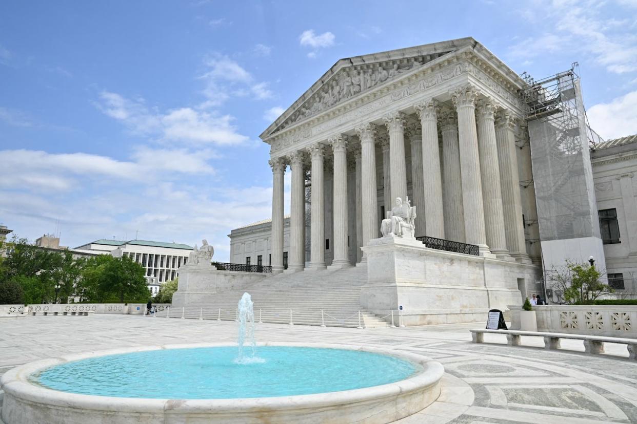 A view of the Supreme Court on April 25, 2024, when justices heard arguments about immunity involving former President Donald Trump. <a href="https://www.gettyimages.com/detail/news-photo/view-of-the-us-supreme-court-as-the-court-prepares-to-hear-news-photo/2149557227?adppopup=true" rel="nofollow noopener" target="_blank" data-ylk="slk:Mandel Ngan/AFP via Getty Images;elm:context_link;itc:0;sec:content-canvas" class="link ">Mandel Ngan/AFP via Getty Images </a>