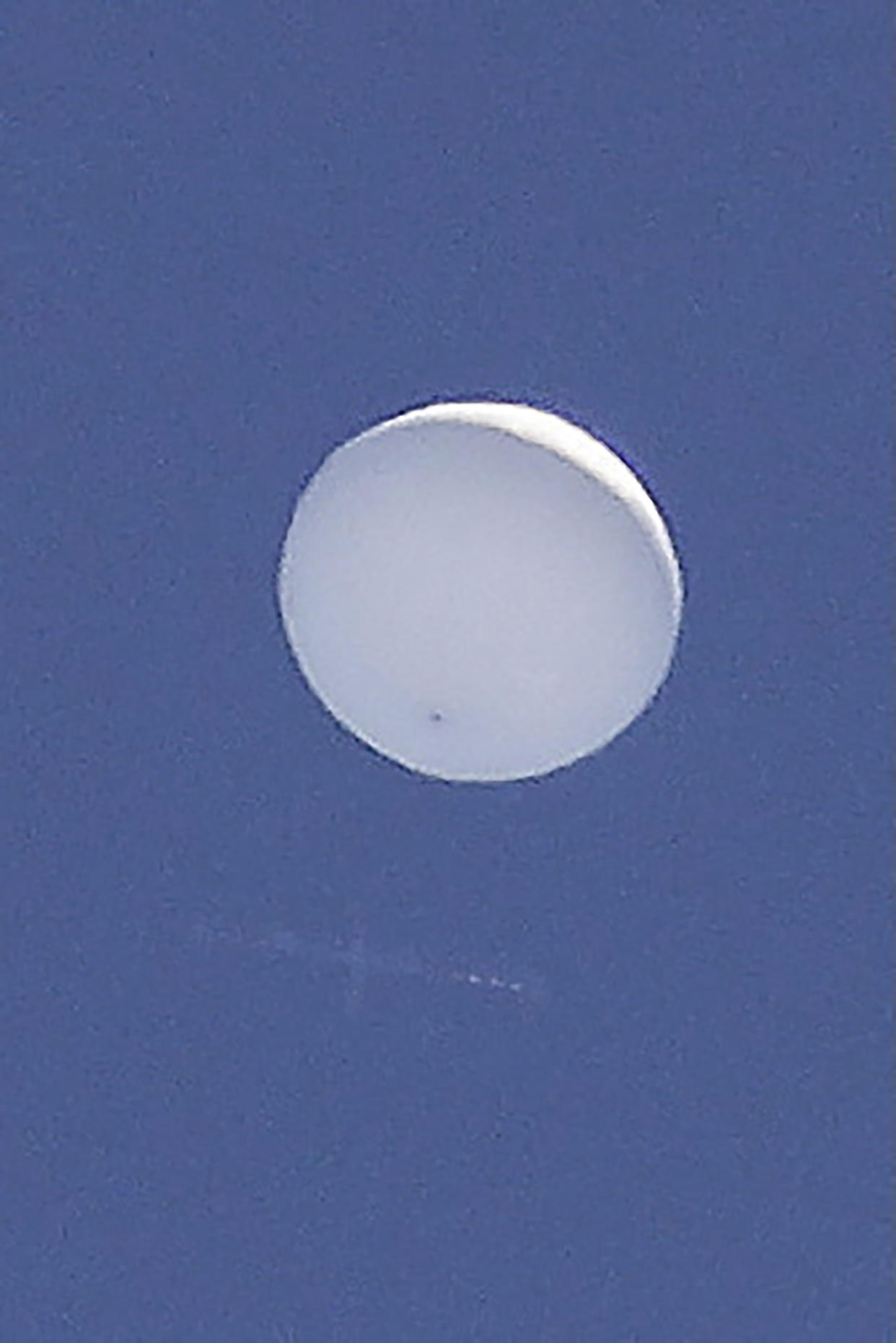 This picture taken on June 17, 2020 shows an unidentified flying object above Aoba Ward in Sendai. - The unidentified flying object was first spotted on June 17 morning, when residents in northern Sendai city took to social media to post pictures and debate what they were seeing. (Photo by STR / JIJI PRESS / AFP) / Japan OUT (Photo by STR/JIJI PRESS/AFP via Getty Images)