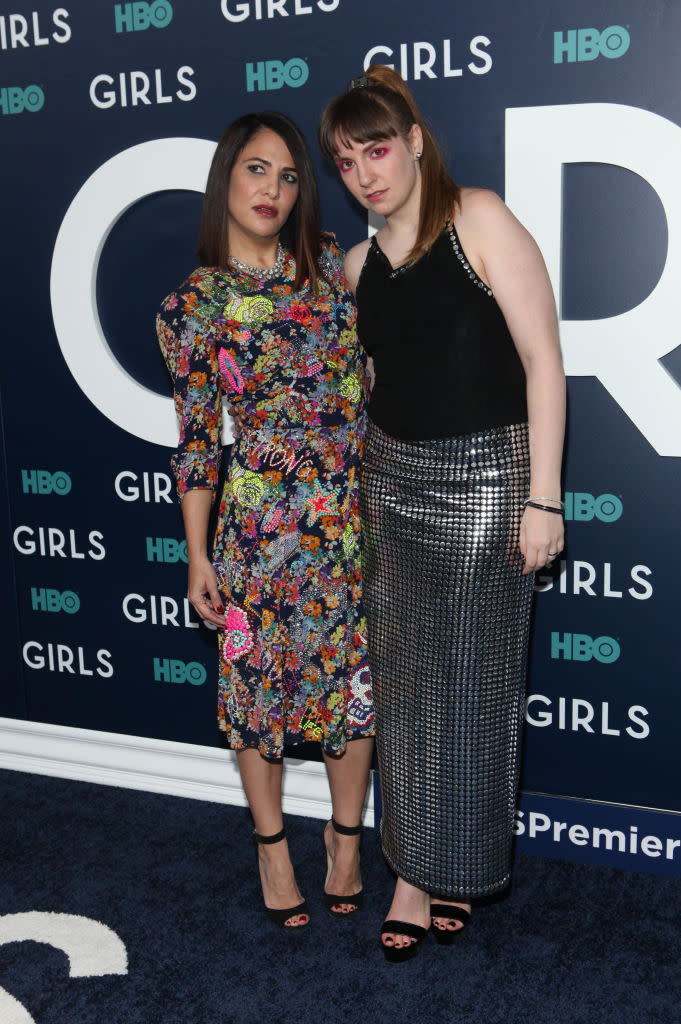 Jenni Konner and Dunham. (Photo: Getty Images)