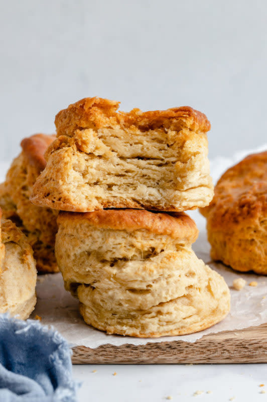 <p>Black People's Recipes</p><p>These delicious Vegan Buttermilk Biscuits have a rich and flaky texture with only 7 ingredients. They taste just like the buttermilk biscuits you know and love, but dairy free!</p><p><strong>Get the recipe: <a href="https://blackpeoplesrecipes.com/vegan-buttermilk-biscuits/" rel="nofollow noopener" target="_blank" data-ylk="slk:Vegan Buttermilk Biscuits;elm:context_link;itc:0;sec:content-canvas" class="link ">Vegan Buttermilk Biscuits</a></strong></p>