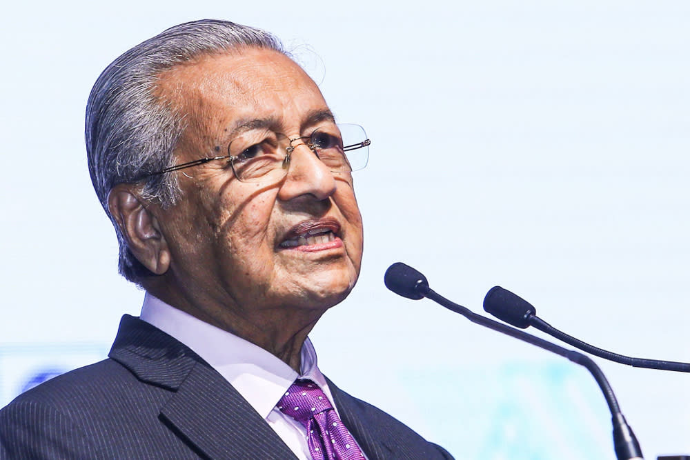 Prime Minister Tun Dr Mahathir Mohamad speaks during the launch of the 62nd International Statistical Institute World Statistics Congress 2019 (ISI WSC 2019) at Kuala Lumpur Convention Centre August 18, 2019. — Picture by Hari Anggara