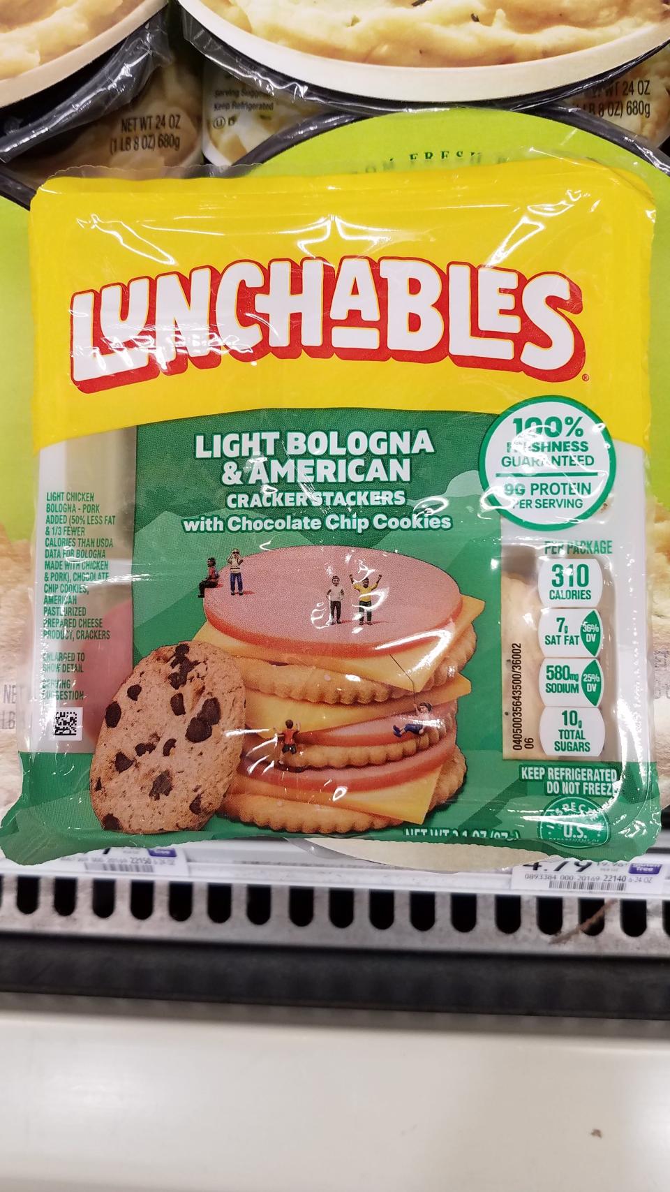 A Lunchables food package is displayed on Wednesday, April 17, 2024 in Tallahassee, Fla. Consumer Reports is calling for the removal of Lunchables from school trays across the country after discovering high levels of lead and sodium and a potentially harmful chemical in their packaging.