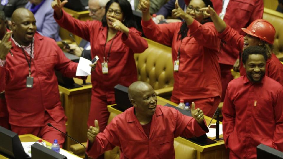 EFF MPs in parliament