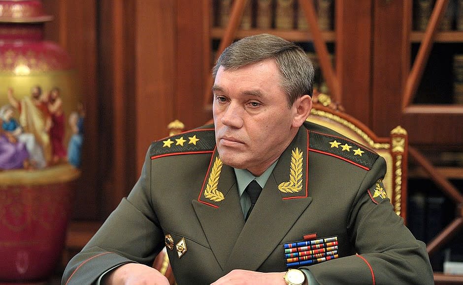 格拉西莫夫為俄羅斯在烏克蘭的特別軍事行動總指揮官，卻在入侵烏克蘭過程歷經四敗，導致俄羅斯損失慘重。   圖：翻攝自俄羅斯總統府官網（資料照）