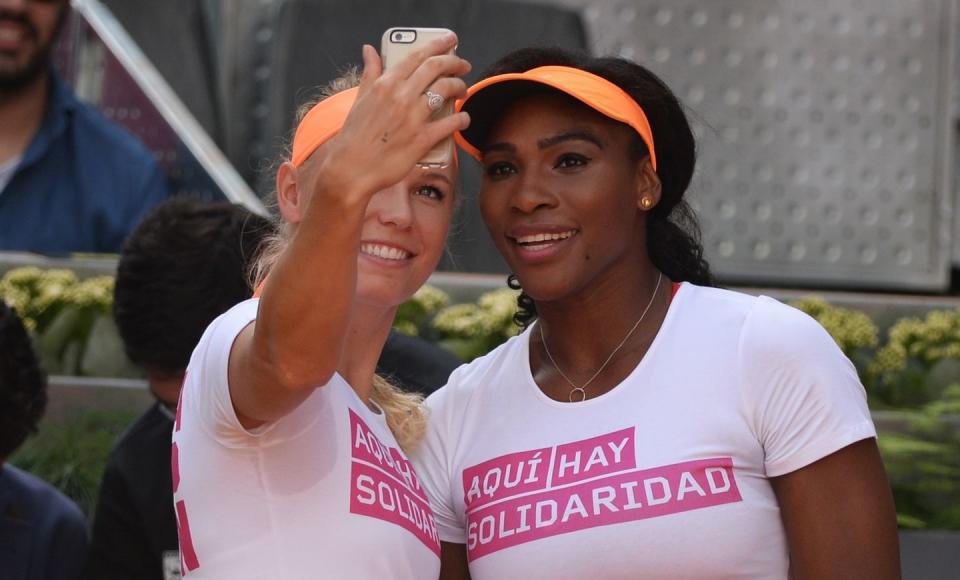 Caroline Wozniacki and Serena Williams